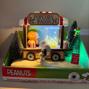 피너츠(Peanuts) 팝콘 웨건 LED 뮤지컬 테이블 피스 이미지