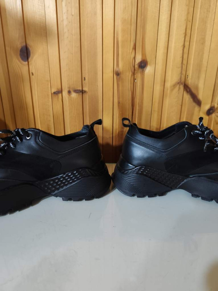 38 245mm ST듀퐁 블랙 가죽 스니커즈 이미지