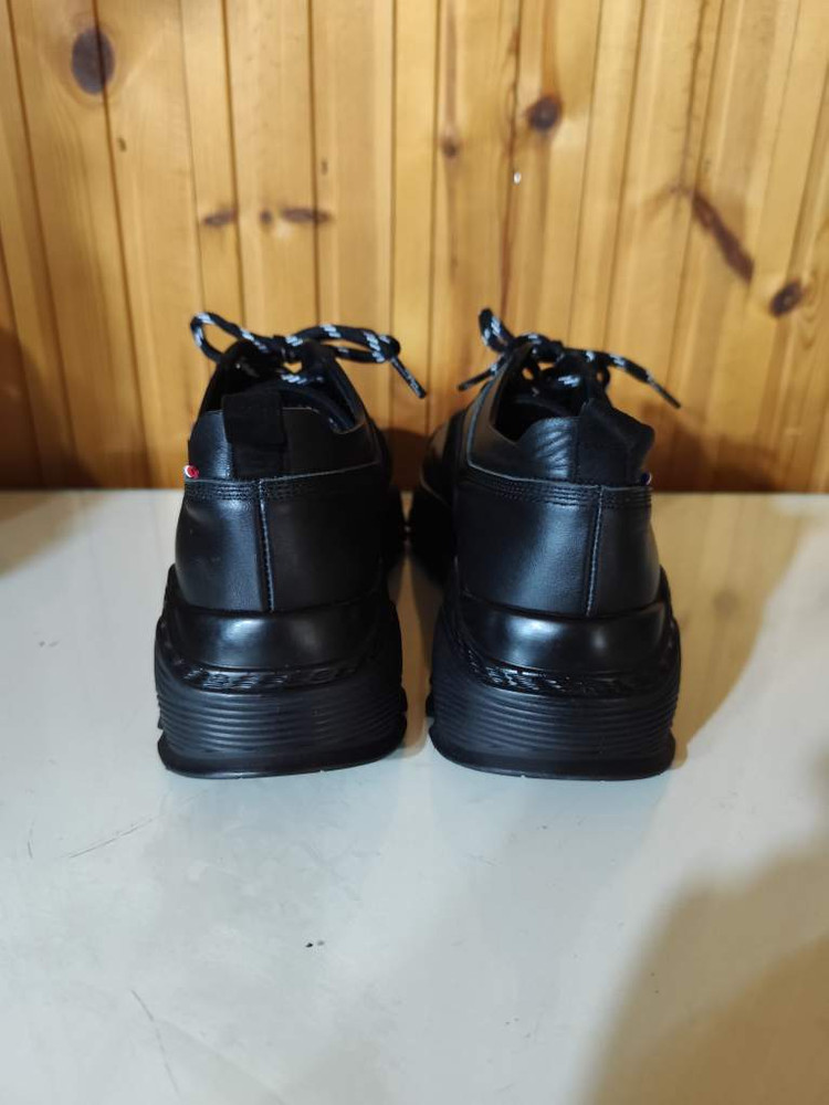 38 245mm ST듀퐁 블랙 가죽 스니커즈 이미지