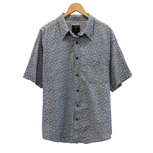 00년대 울리치 빈티지 패턴 반팔셔츠 인디고블루 (2XL) 이미지