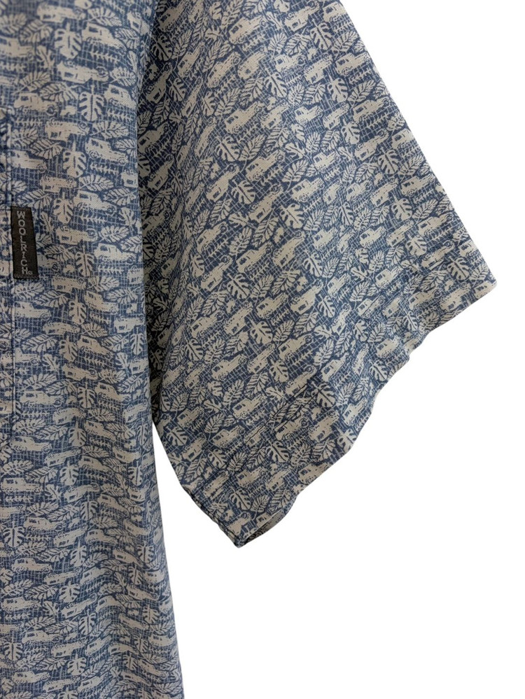 00년대 울리치 빈티지 패턴 반팔셔츠 인디고블루 (2XL) 이미지
