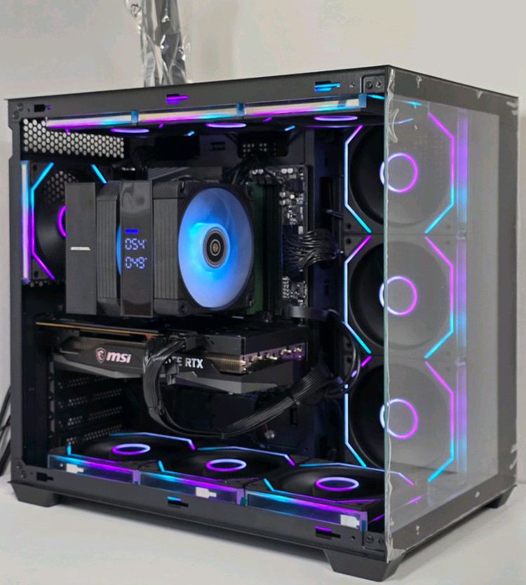 (새제품 반본체 공랙 블랙)9800X3D, 16GB, 1000W, 공랭최강, 방송게이밍컴퓨터본체 이미지