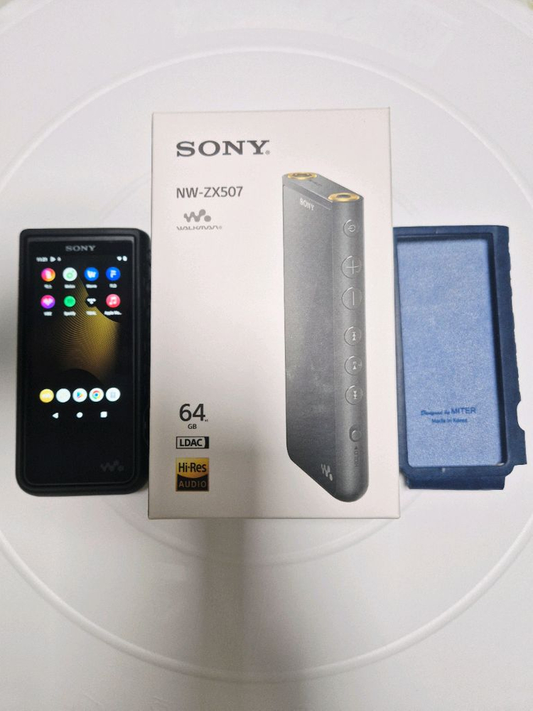 소니 워크맨 zx507 DAP 플레이어 거의신품(배터리교체)+고급케이스 풀박스 팝니다. 이미지