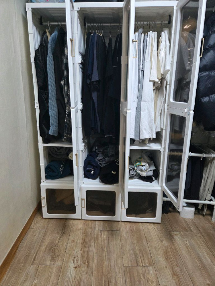 시스템 행거 접이식 폴딩 옷장 이미지