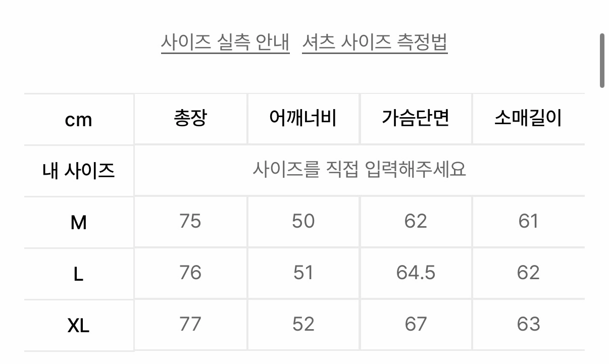 틀영 올데이 퓨어 셔츠 화이트 L판매 이미지