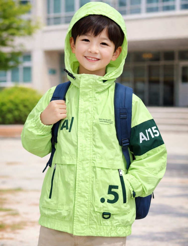 자라 키즈 바람막이 후드 자켓 / 바스락 점퍼 130 이미지