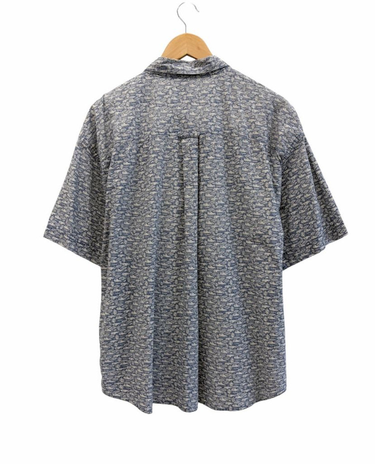 00년대 울리치 빈티지 패턴 반팔셔츠 인디고블루 (2XL) 이미지