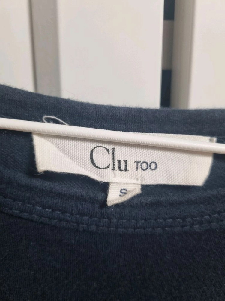 클루 투 네이비 면티 레이스 반팔 티셔츠 스몰 clue too 이미지