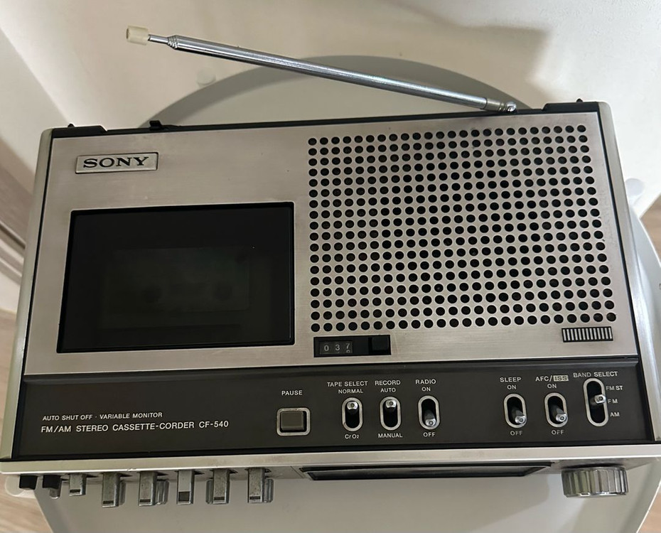 SONY 빈티지 카세트 레코더 CF-540 + TA-1700 앰프 세트 이미지