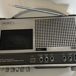 SONY 빈티지 카세트 레코더 CF-540 + TA-1700 앰프 세트 이미지