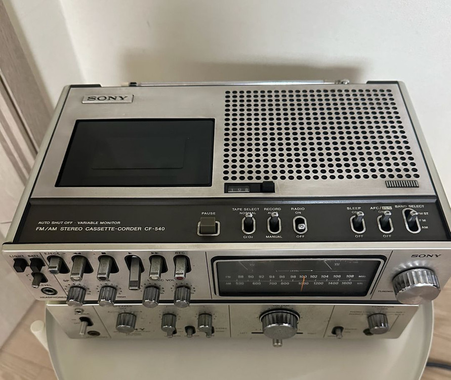 SONY 빈티지 카세트 레코더 CF-540 + TA-1700 앰프 세트 이미지