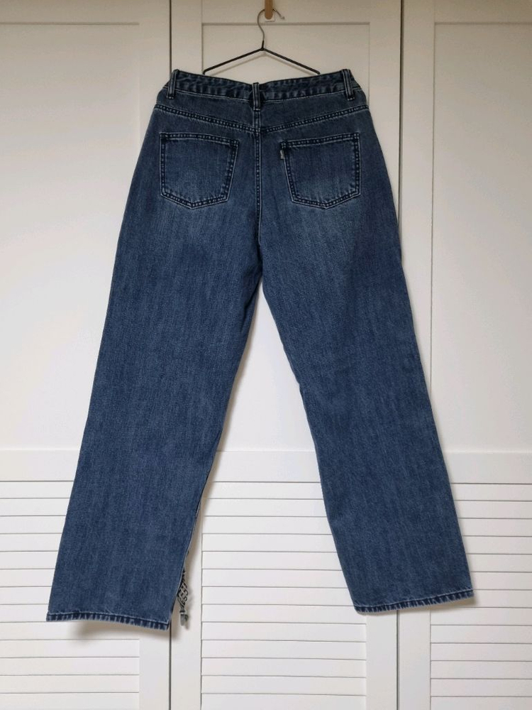 모어 와이드 데님 팬츠 (WASHED GREISH BLUE). M사이즈 이미지
