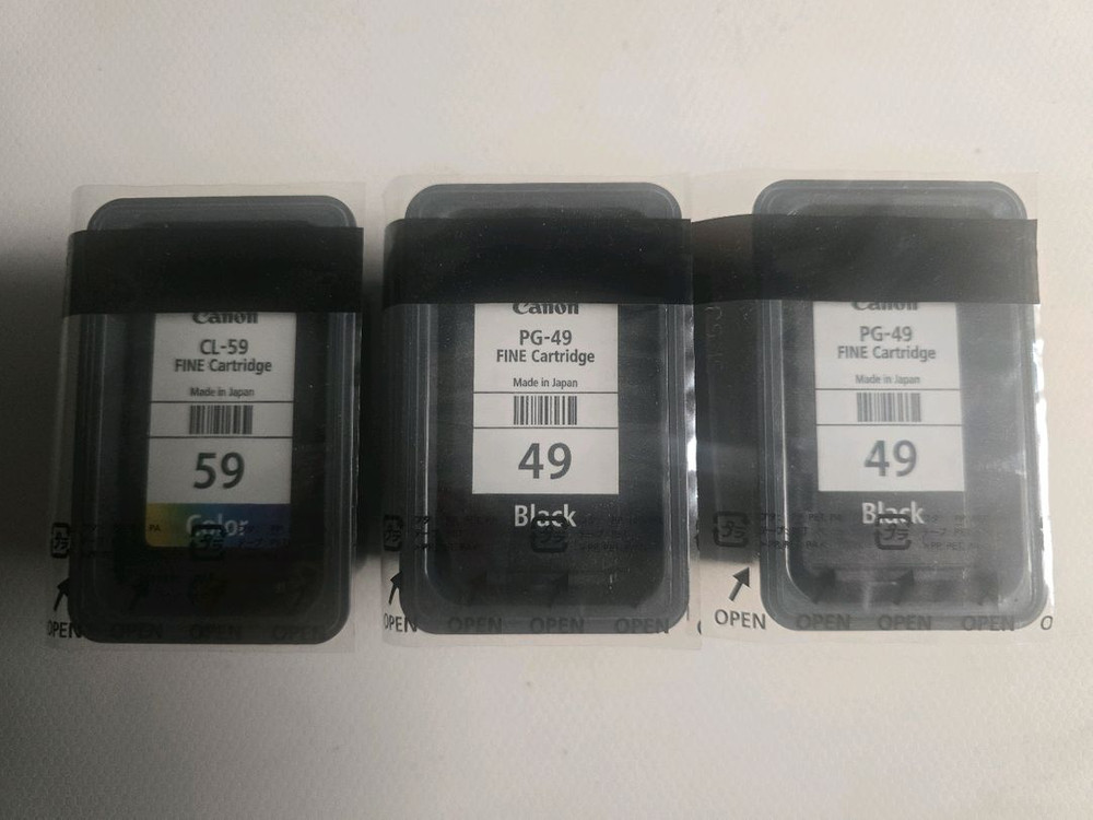 PG-49 블랙 2개, CL-59 컬러잉크 미사용 이미지