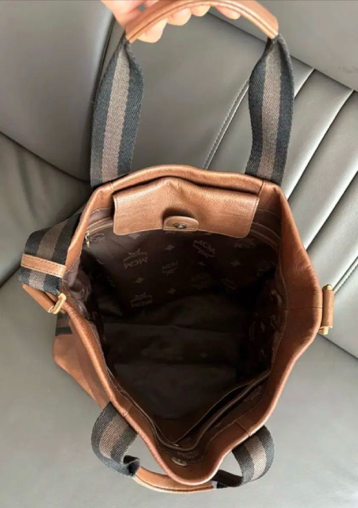 MCM빅토트백.서류가방.희귀템(송아지가죽.상태깨끗좋음 이미지