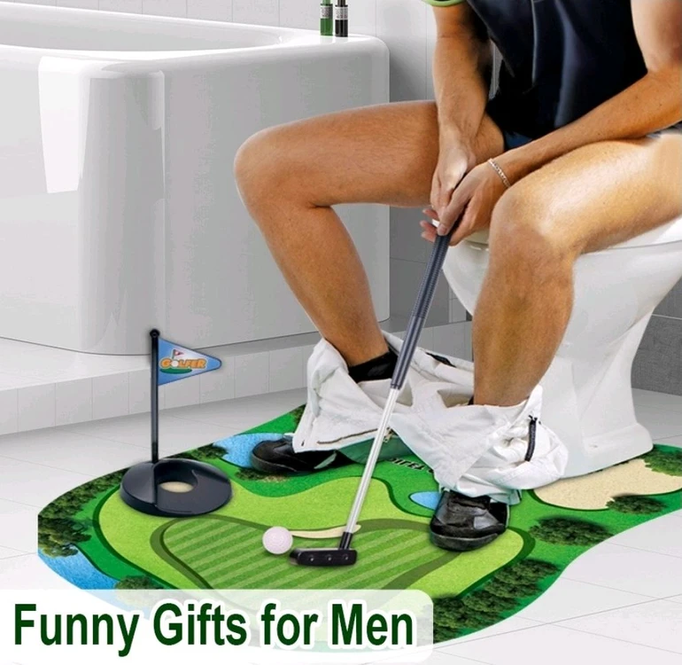 화장실 미니 골프 퍼팅 매트 세트(Toilet Golf Set) 이미지