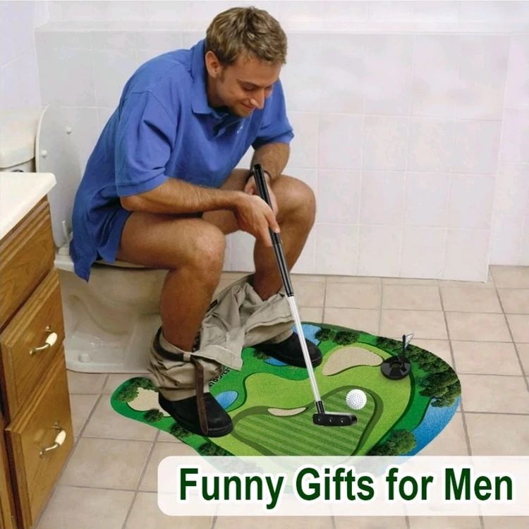 화장실 미니 골프 퍼팅 매트 세트(Toilet Golf Set) 이미지