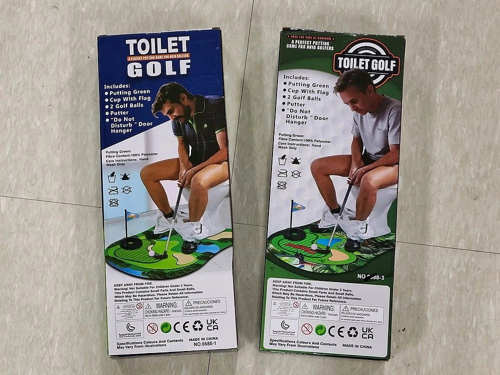 화장실 미니 골프 퍼팅 매트 세트(Toilet Golf Set) 이미지