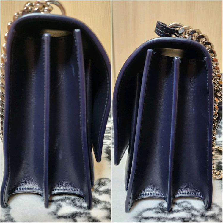 생로랑 선셋백 라지 다크네이비 은장 체인백 이미지