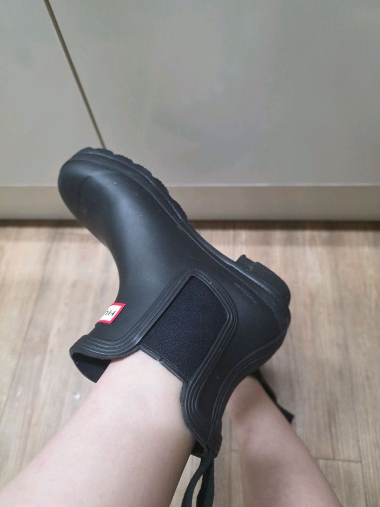 헌터 첼시 레인부츠 블랙 이미지