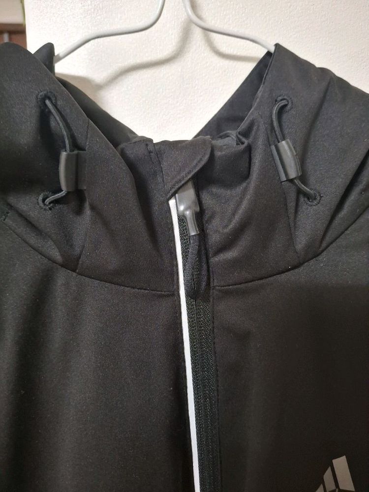 L,아디다스 하이브리드 테크 자켓 블랙 L,트레이닝,바람막이,후드집업,경량,아우터,운동복,러닝 이미지