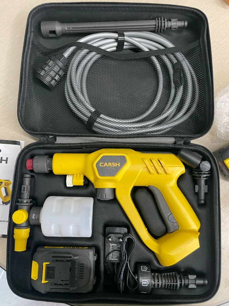 CARSH 무선 고압세척기 XS-003 풀세트( +추가 배터리)휴대용 고성능 세차 청소 텃밭 이미지