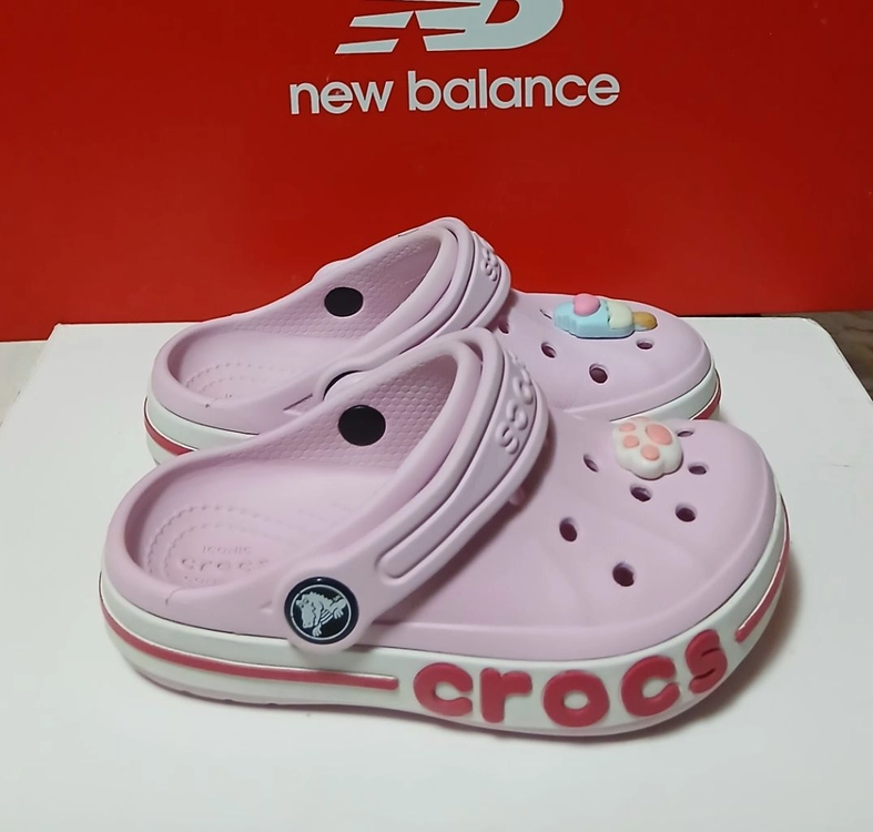 크록스정품 C9 155 바야밴드 핑크 지비츠포함 이미지