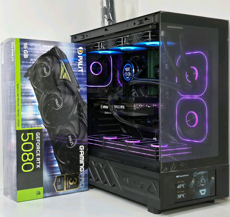 (9850X3D 새제품 수랭)RTX5080, 32GB,B850M,수랭쿨러,1050W GOLD,방송게이밍컴퓨터본체 이미지