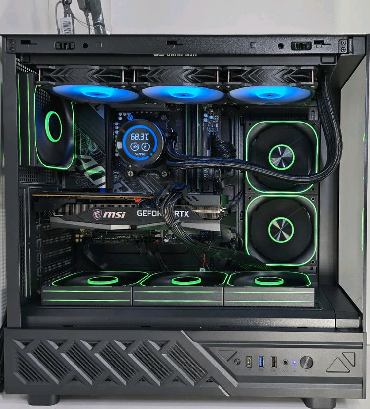 (9850X3D 새제품 수랭)RTX5080, 32GB,B850M,수랭쿨러,1050W GOLD,방송게이밍컴퓨터본체 이미지