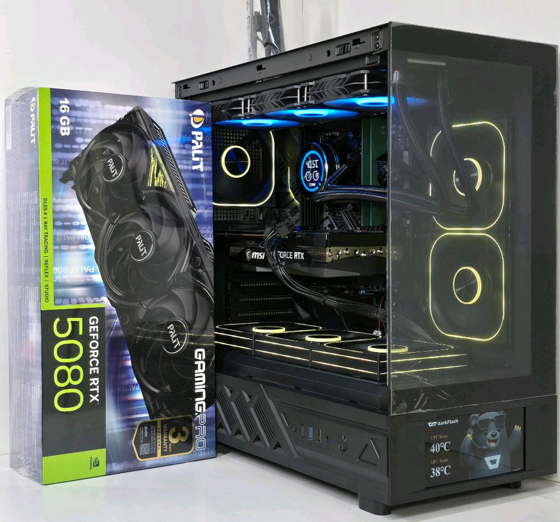 (9850X3D 새제품 수랭)RTX5080, 32GB,B850M,수랭쿨러,1050W GOLD,방송게이밍컴퓨터본체 이미지