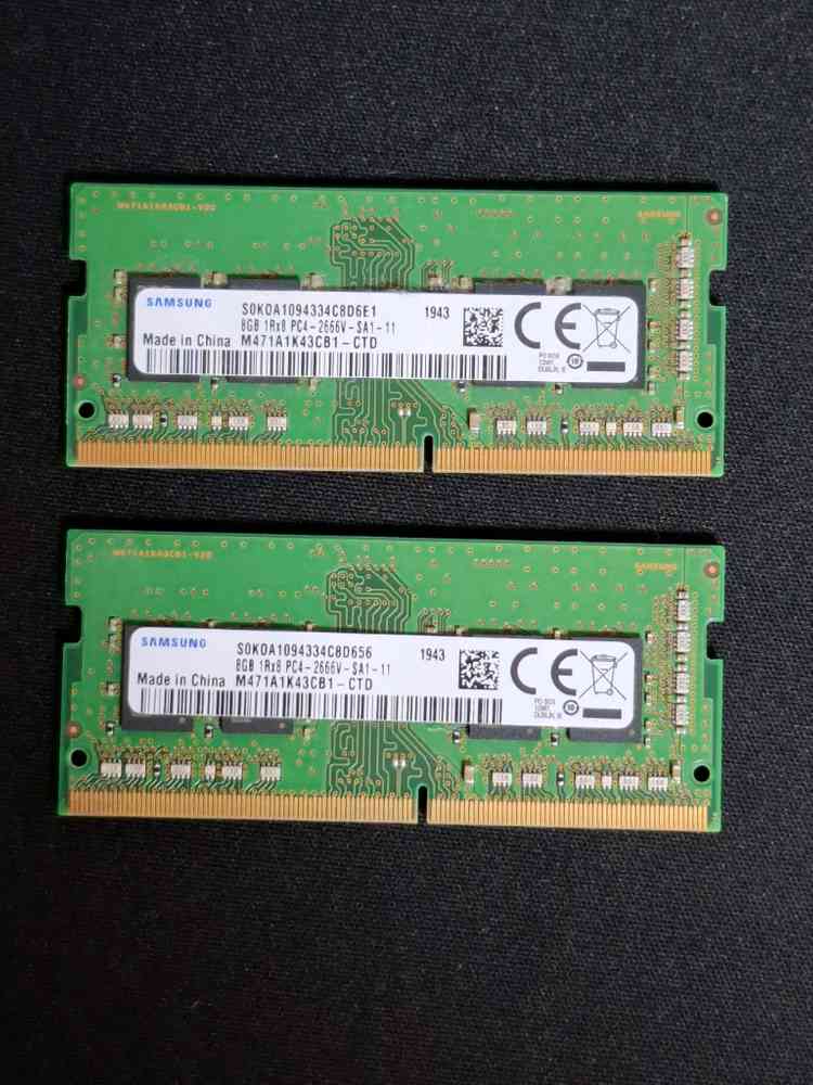 컴퓨터 삼성 메모리 노트북램 DDR4 2666V 16GB(8GB두개) 이미지