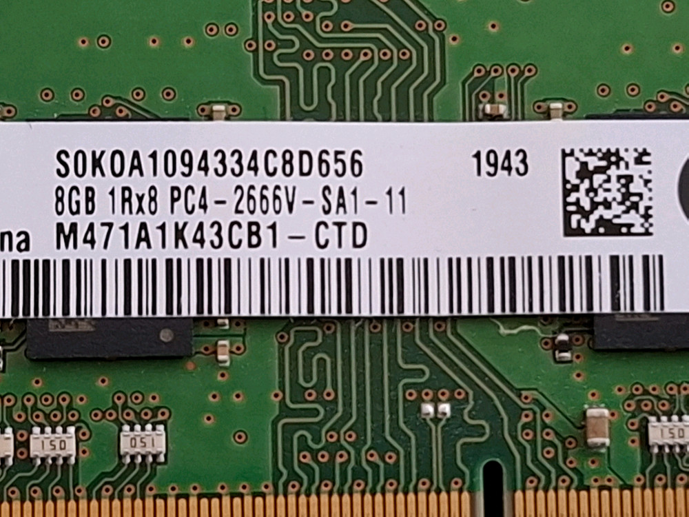 컴퓨터 삼성 메모리 노트북램 DDR4 2666V 16GB(8GB두개) 이미지