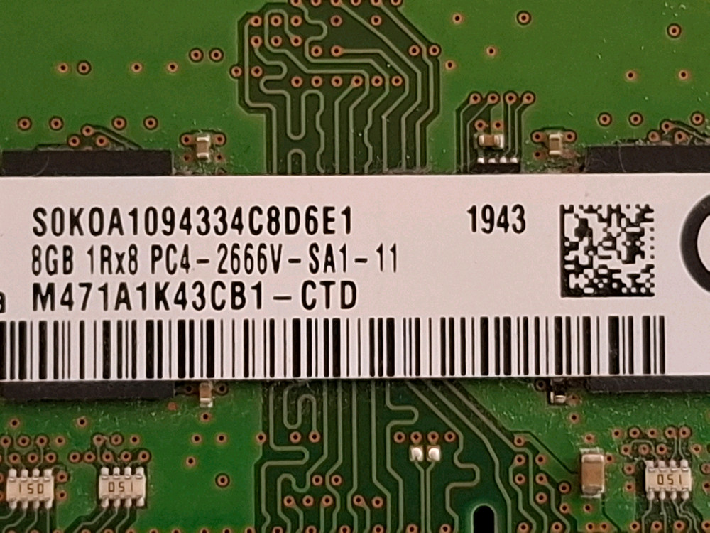 컴퓨터 삼성 메모리 노트북램 DDR4 2666V 16GB(8GB두개) 이미지