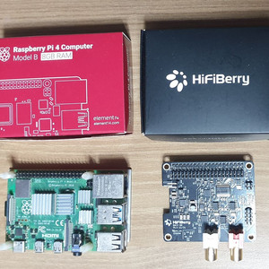 [광주광역시] 라즈베리파이 4 8GB / HIFIBERRY DAC2 HD 판매합니다 이미지