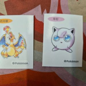 포켓몬 30주년 띠부씰 리자몽 & 푸린 세트 이미지