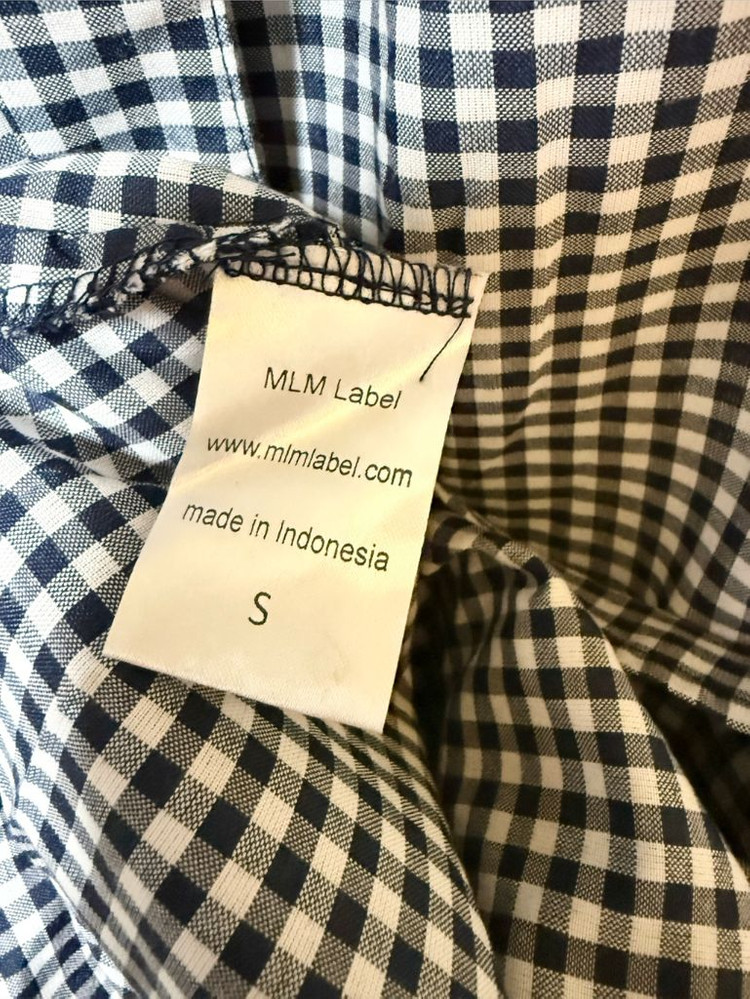 (1회착용)MLM Label 체크 오프숄더 원피스 S 이미지
