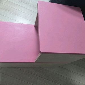 밴키즈 키즈 핑크 계단형 수납장 이미지