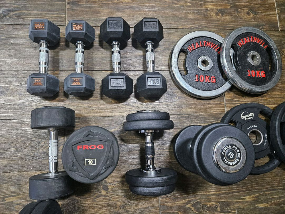 대전 -이지바세트 30kg / 아령 5,7,10,15kg X 2세트 / 원판10kg X 2세트 이미지