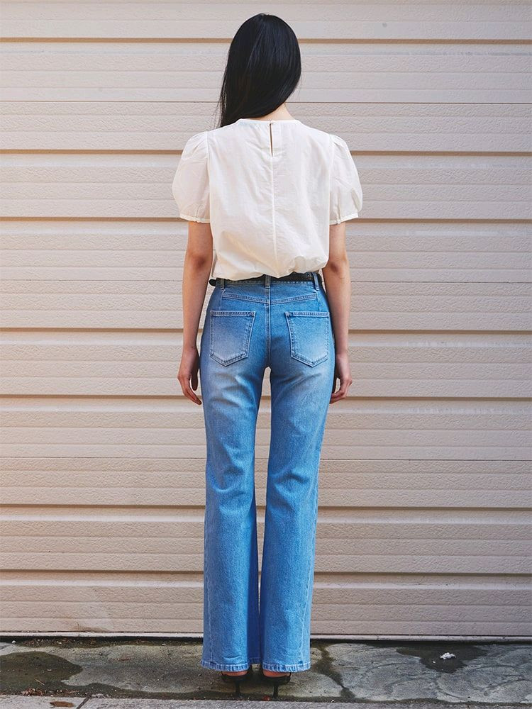 (택달린 새상품) 25 써머 구호플러스 프릴 퍼프소매 블라우스 자라스트라이프 셔츠 이미지