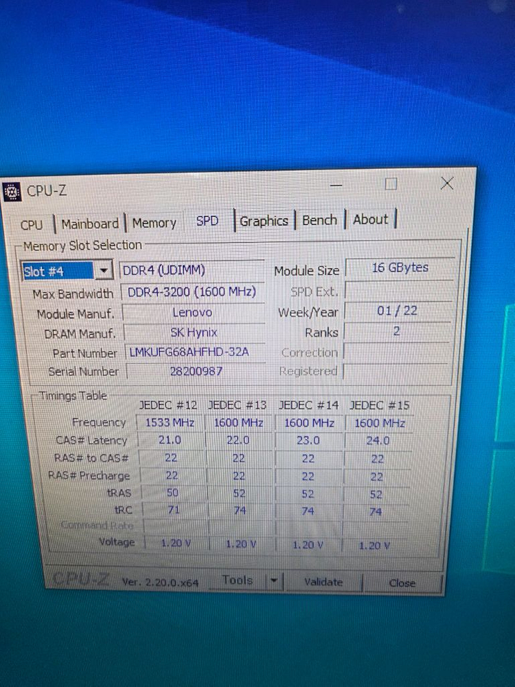 레노버 ddr4 32gb 16GBx2 3200mhz 이미지