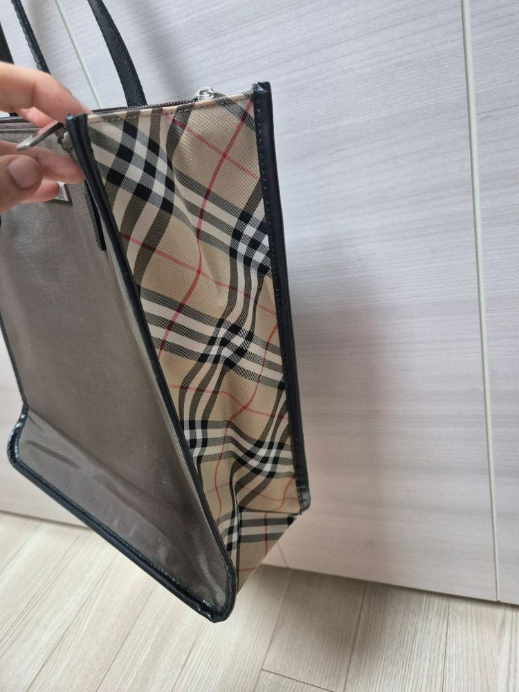 (정품) BURBERRY 버버리 숄더백 노바체크 블랙 가방 토트백 이미지