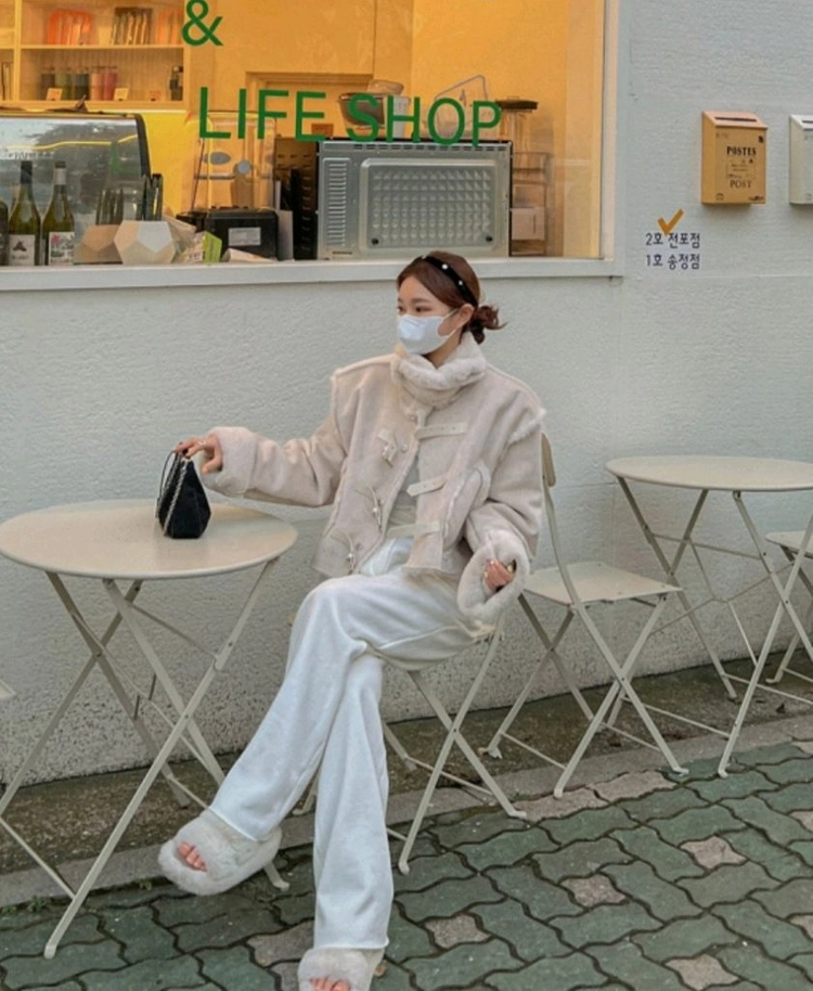 투웨이 양털 무스탕/드라이클리닉완료! 이미지
