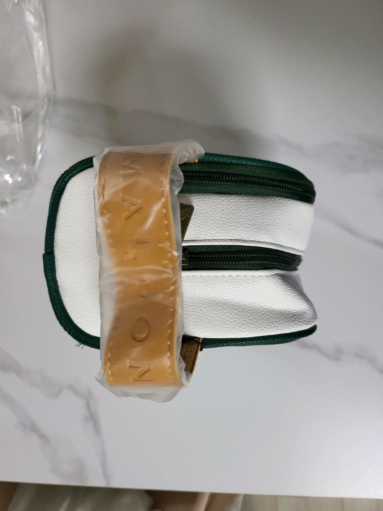 말본 파우치 새상품팝니다 그린, 화이트 2종류 손가방 볼가방 이미지