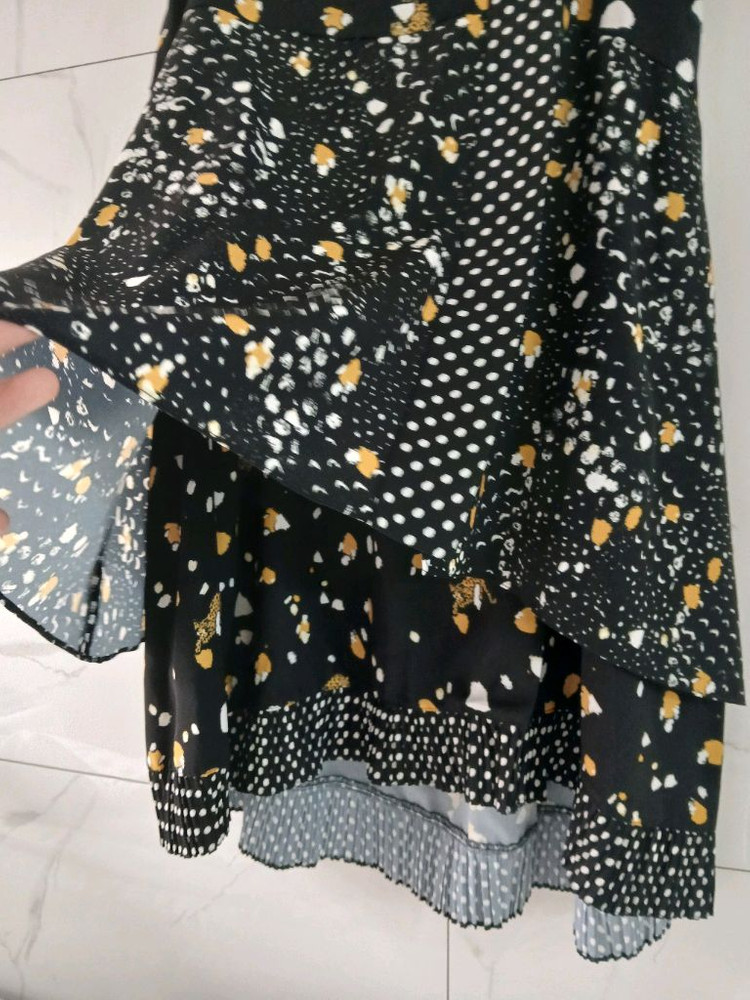 오즈세컨 랩 스타일 패턴 롱 스커트 이미지