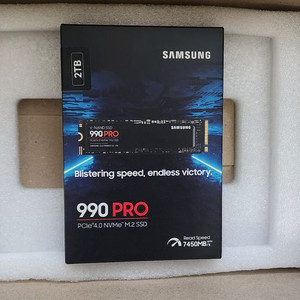 정품 삼성 990pro 2TB M.2 NVMe SSD 이미지