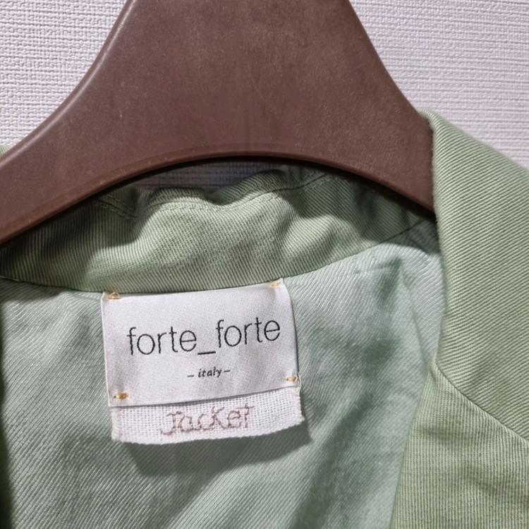 forte forte포르테포르테 민트 코튼 싱글 자켓 italy 이미지