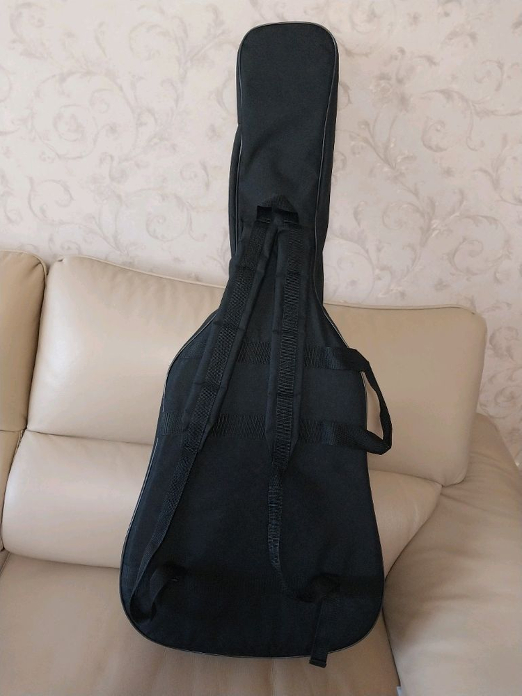연핑크 예쁜 통기타, 고급가방, 피크, 줄/줄감개 이미지