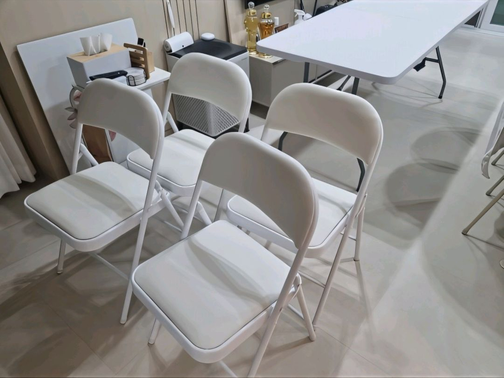 [최저가]접이식 폴딩 간이 공부 책상 테이블 식탁 의자 이미지