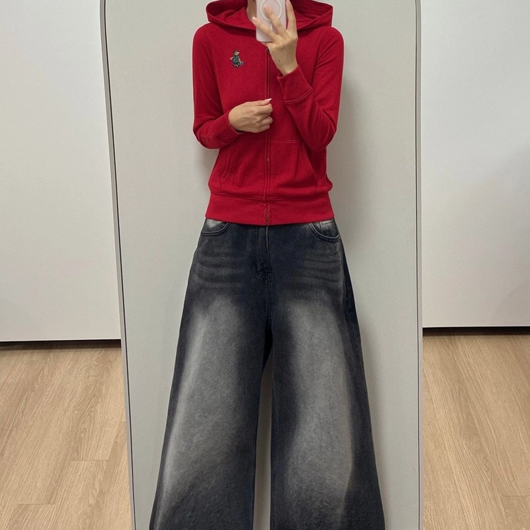 폴로 랄프로렌 폴로 베어 레드 후드집업 이미지