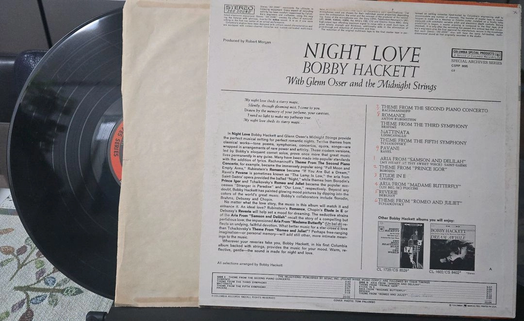 재즈_바비해킷(Bobby Hacket)_Night Love_LP (US) 이미지