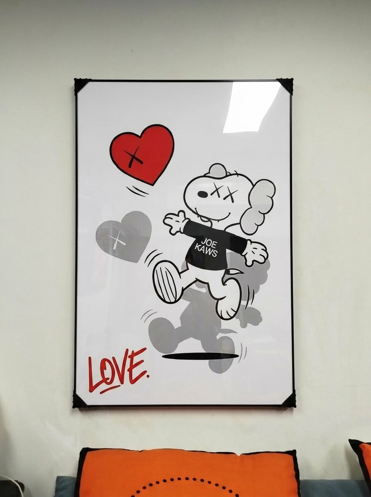 그림 액자 팝아트 인테리어소품 KAWS 스누피 조카우스 스누피그림액자 대형 거실 모던 아트포스터 대형그림액자 이미지